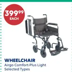 Wellwise by Shoppers WHEELCHAIR Airgo Comfort-Plus Light offer