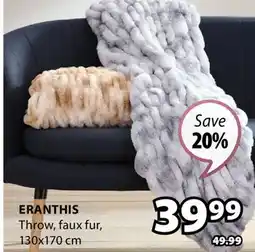 JYSK ERANTHIS Throw, faux fur offer