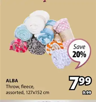JYSK ALBA Throw offer