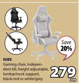 JYSK NIBE Gaming chair, independent tilt offer