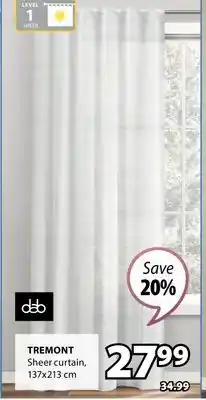 JYSK TREMONT Sheer curtain offer