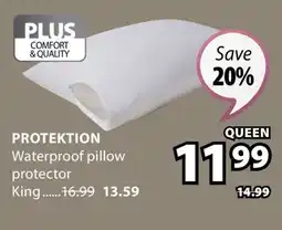 JYSK PROTEKTION Waterproof pillow protector offer