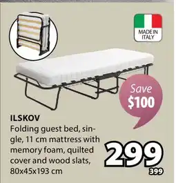 JYSK ILSKOV Folding guest bed offer