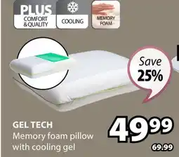 JYSK GEL TECH Memory foam pillow with cooling gel offer