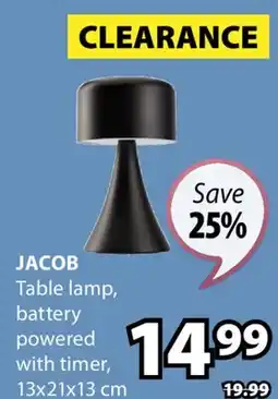 JYSK Jacob Table lamp offer