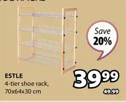 JYSK ESTLE 4-tier shoe rack offer