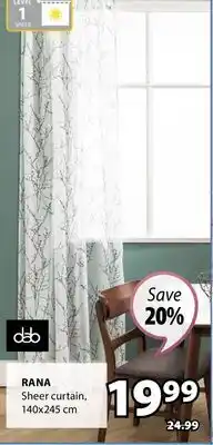 JYSK RANA Sheer curtain offer