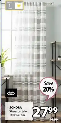 JYSK SONORA Sheer curtain offer