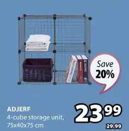 JYSK ADJERF 4-cube storage unit offer