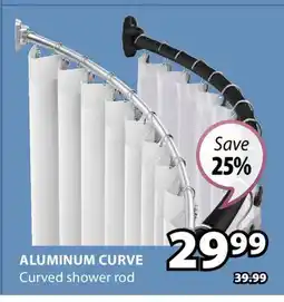 JYSK ALUMINUM CURVE Curved shower rod offer