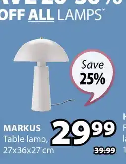 JYSK MARKUS Table lamp offer