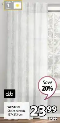 JYSK WESTON Sheer curtain offer