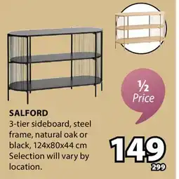 JYSK SALFORD 3-tier sideboard steel frame offer