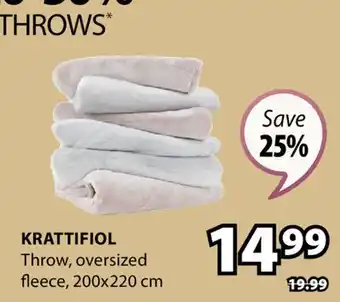 JYSK KRATTIFIOL Throw offer