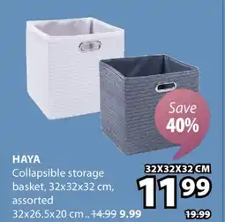 JYSK HAYA Collapsible storage basket offer