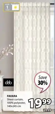 JYSK FAVARA Sheer curtain offer