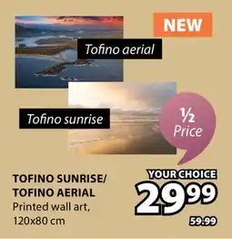 JYSK TOFINO SUNRISE/TOFINO AERIAL Printed wall art offer