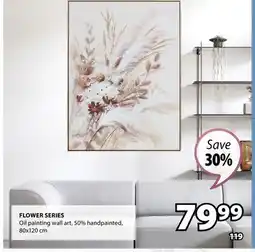 JYSK FLOWER SERIES Oil painting wall art offer