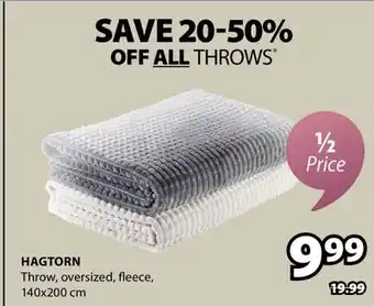JYSK Hagtorn Throw, oversized, fleece offer