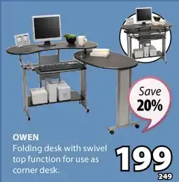 JYSK Owen Folding desk offer