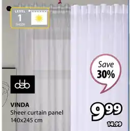 JYSK VINDA Sheer curtain panel offer