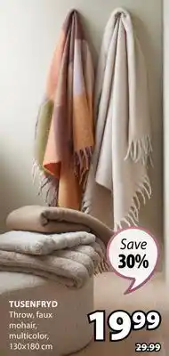 JYSK TUSENFRYD Throw offer