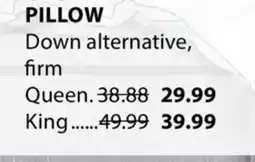 JYSK PILLOW Down alternative, firm offer