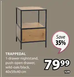 JYSK TRAPPEDAL 1-drawer nightstand offer