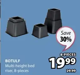 JYSK BOTULF Multi-height bed riser, 8-pieces offer