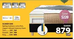 JYSK SCANDI OAK Spring Mattress offer