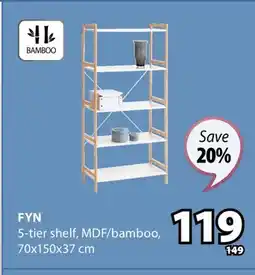JYSK FYN 5-tier shelf offer