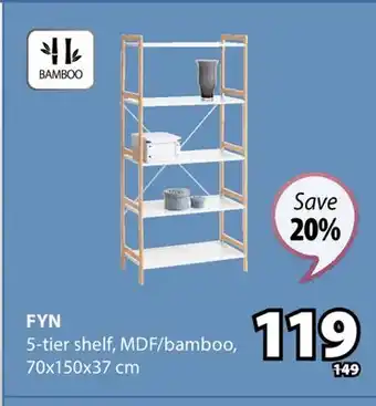 JYSK FYN 5-tier shelf offer