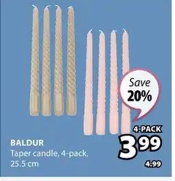 JYSK BALDUR Taper candle offer