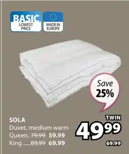 JYSK SOLA Duvet, medium warm offer
