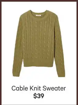 Joe Fresh Cable Knit Sweater offer