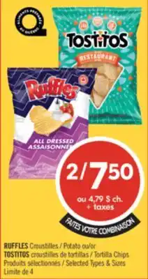 Pharmaprix RUFFLES Potato or TOSTITOS Tortilla offer