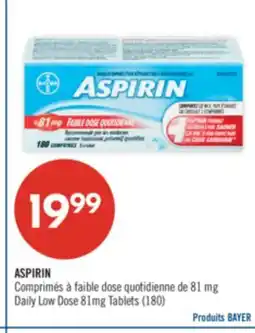 Pharmaprix ASPIRIN Daily Low Dose 81mg Tablets (180) offer