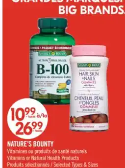 Pharmaprix NATURE'S BOUNTY Vitamins or Natural Health Products offer