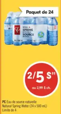 Pharmaprix PC Natural Spring Water offer