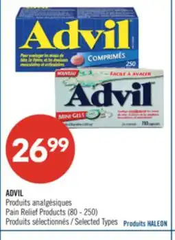 Pharmaprix ADVIL Pain Relief Products offer