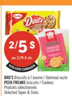 Pharmaprix DAD'S Oatmeal or PEEK FREANS biscuits offer