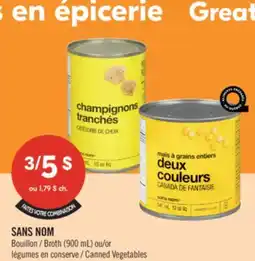 Pharmaprix NO NAME Broth, (900 mL) Canned Vegetables offer