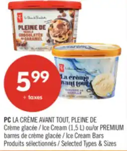 Pharmaprix PC Ice Cream (1,5 L) or PREMIUM Ice Cream Bars offer