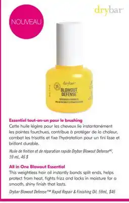 Pharmaprix Drybar Blowout Defense Rapid Repair & Finishing Oil offer