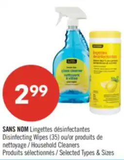 Pharmaprix NO NAME Disinfecting Wipes (35) or produits Household Cleaners offer