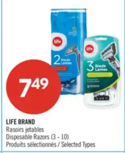 Pharmaprix LIFE BRAND Disposable Razors (3 - 10) offer
