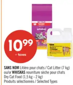 Pharmaprix NO NAME Cat Litter (7 kg) or WHISKAS Dry Cat Food (1,5 kg - 2 kg) offer