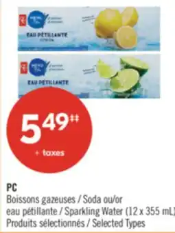 Pharmaprix PC Soda or Sparkling Water offer