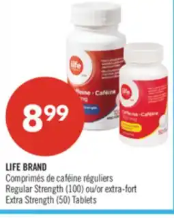 Pharmaprix LIFE BRAND Regular Strength (100) or extra-fort Extra Strength (50) Tablets offer