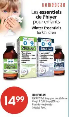 Pharmaprix HOMEOCAN ENFANTS 0-9 Cough & Cold Syrup (250 mL) offer